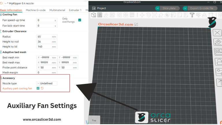 Printer Configuration and Hardware Setup | Orca Slicer 4 Auxiliary Fan Settings