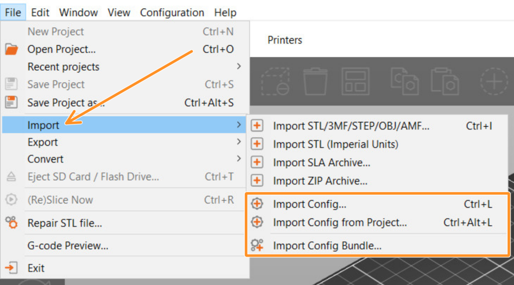 How to Load ini Profiles in Orca Slicer 2 How to Import ini Profiles to Orca Slicer