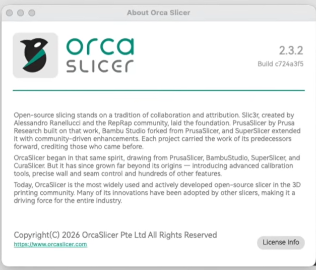 orca slicer v.2.3.2